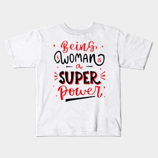 Islamabad United Being A Woman Is A Super Power Kids T-Shirt